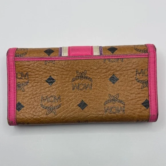 💖 MCM Pink & Tan Long Wallet w/ Stunning Gold Hardware 💖 - Picture 3 of 6